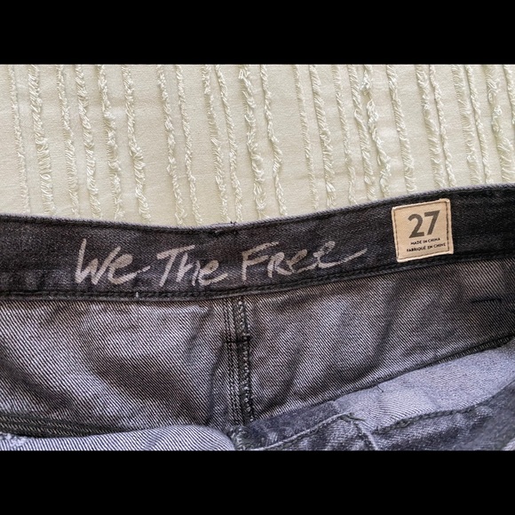 NWT Free People sanded black jean skirt 27 - Picture 5 of 7